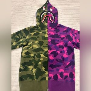 -SOLD-   BAPE CAMO SHARK HOODIE